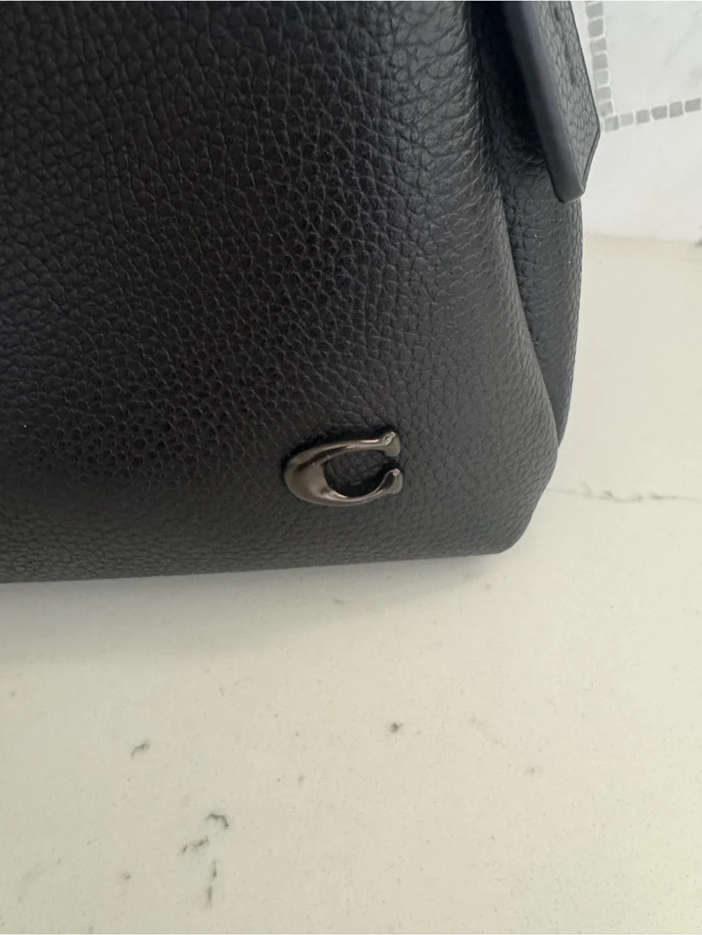 Coach Lana 23 Black on black Pebbled Leather Bag - Picture 2 of 12